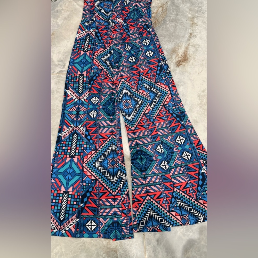 Fashion to Figure Blue and Red Floral Jumpsuit - Picture 6 of 11